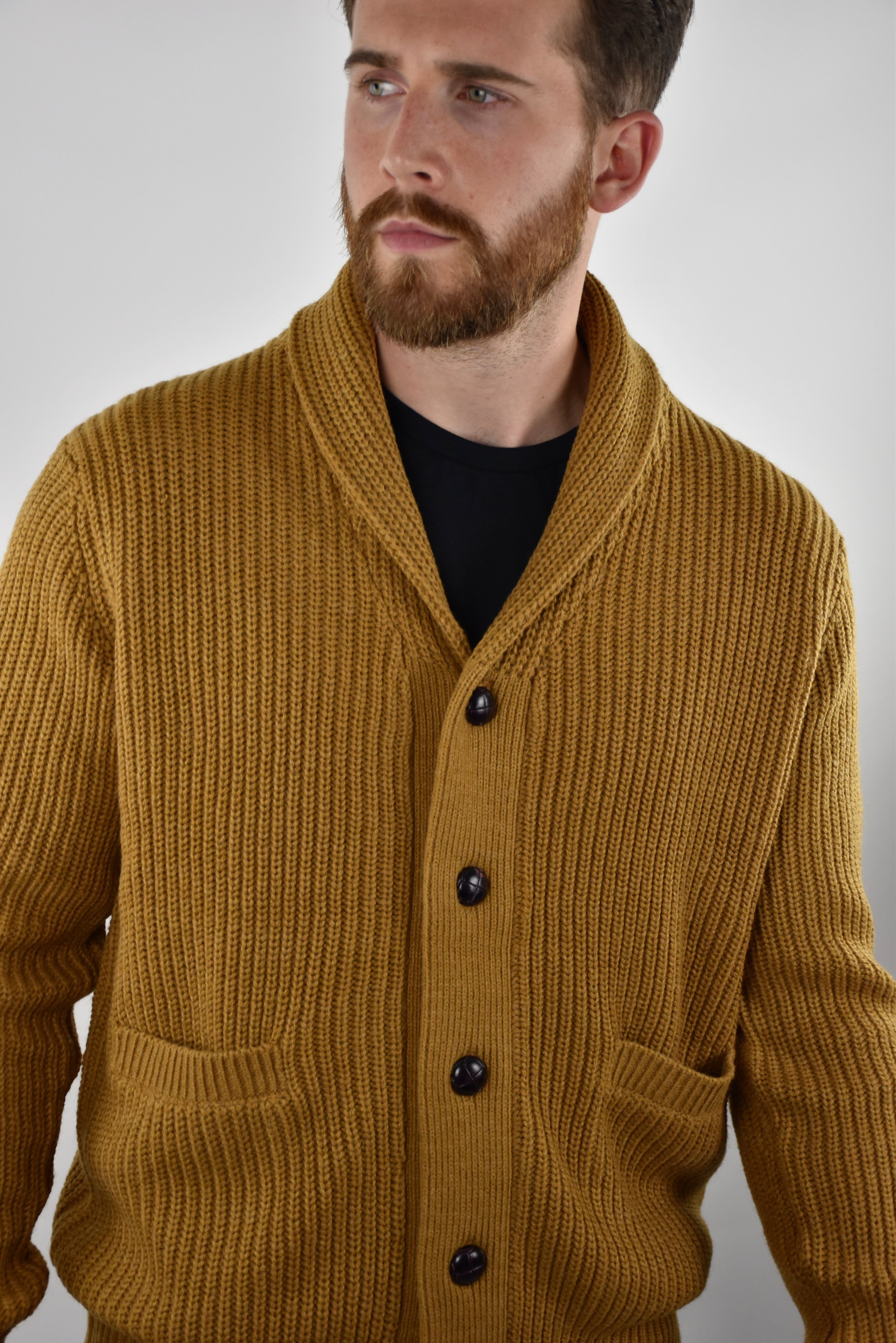 Tan shawl outlet collar cardigan