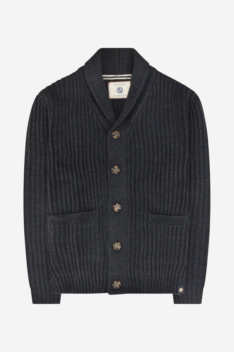 Humble Pioneer - Charcoal Shawl Cardigan