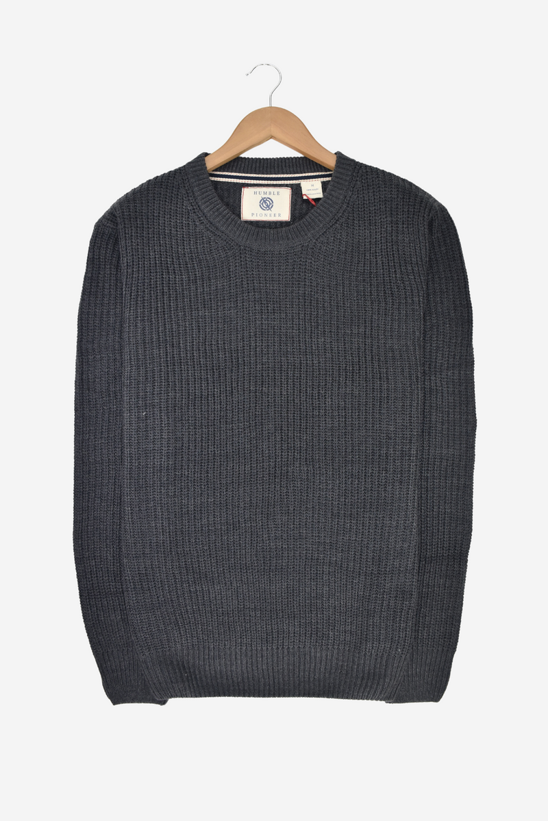 Humble Pioneer - Men's Charcoal Fisherman Rib Crewneck