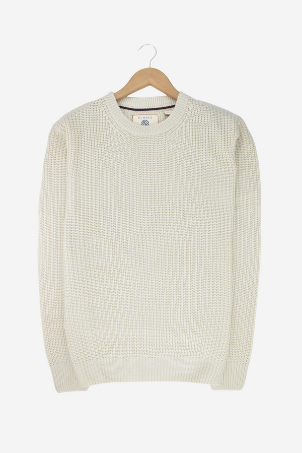 Humble Pioneer - Men's Ecru Fisherman Rib Crewneck