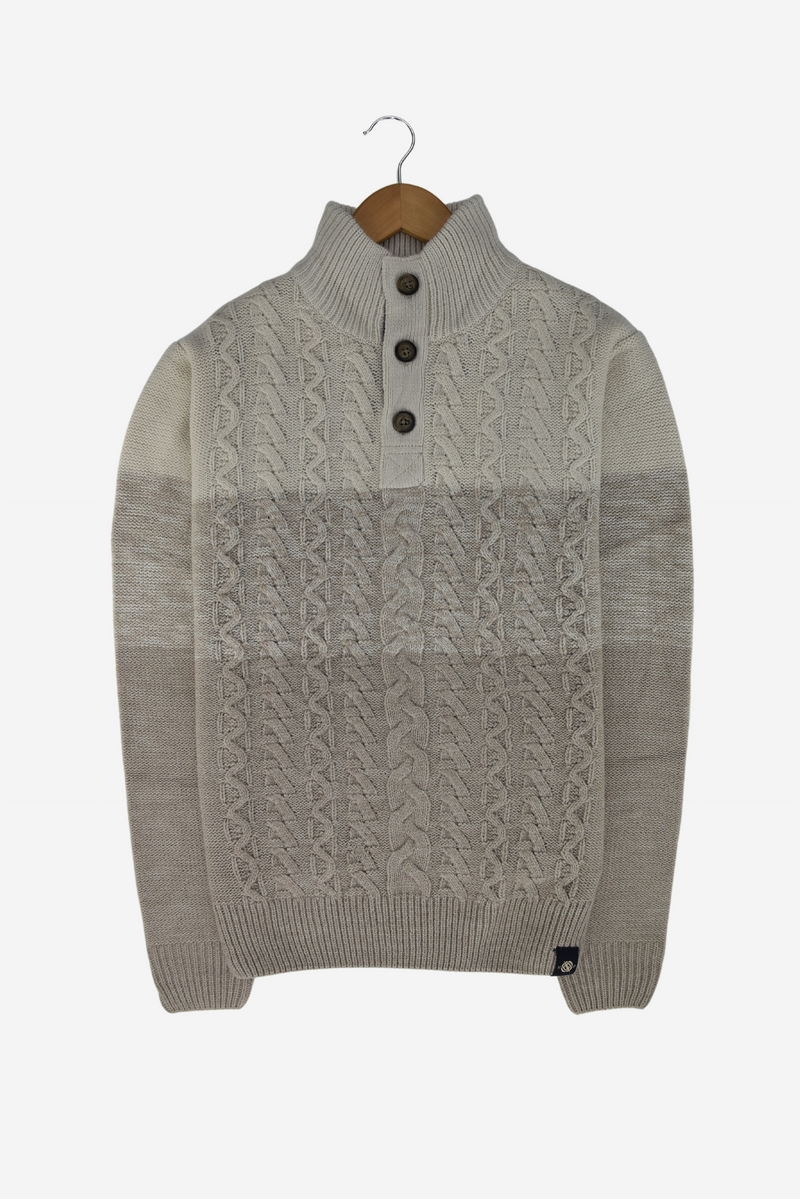 Humble Pioneer - Men's Ecru Placket Jumper