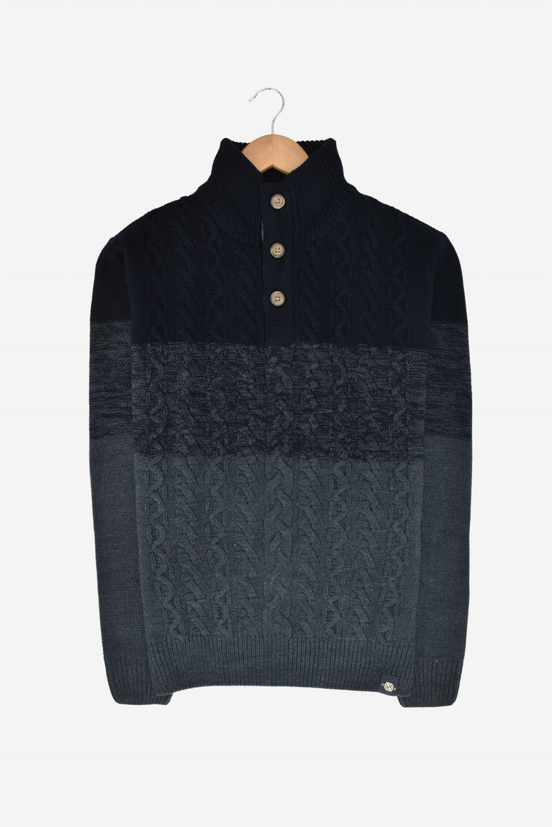 Humble Pioneer - Men's Navy Placket Jumper