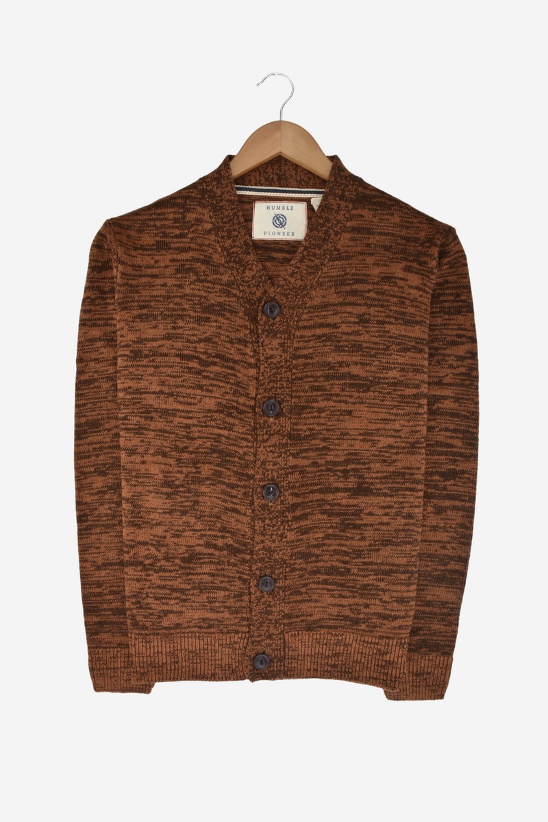 Humble Pioneer - Men's Camel Twist V Neck Cardigan