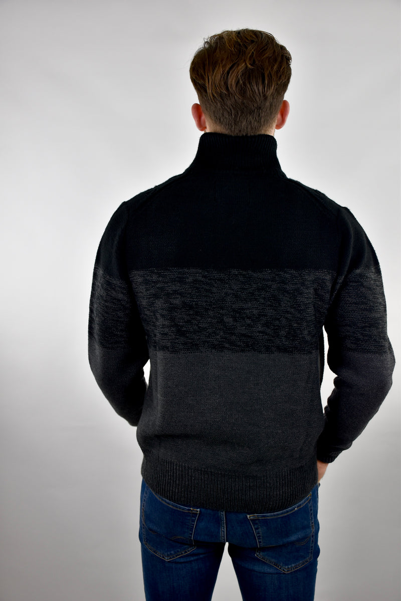 Humble Pioneer - Men's Black Placket Jumper