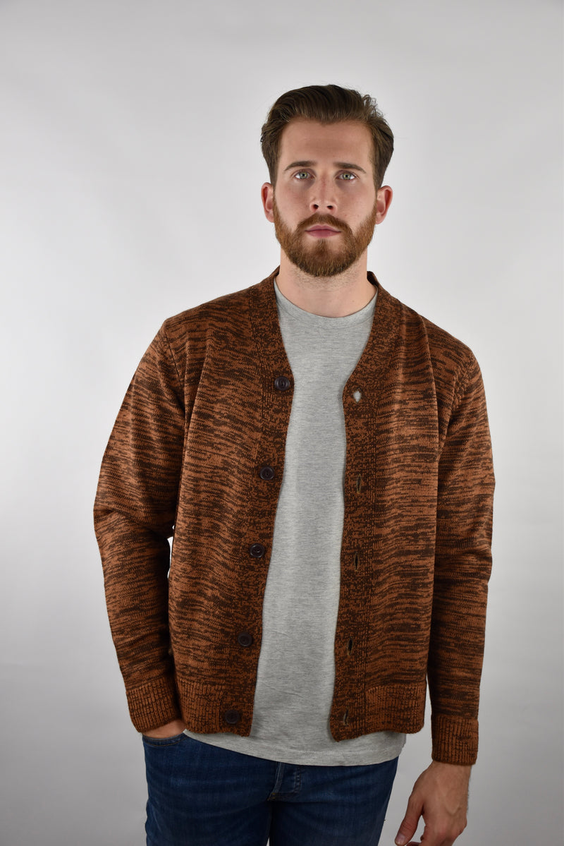 Humble Pioneer - Men's Camel Twist V Neck Cardigan