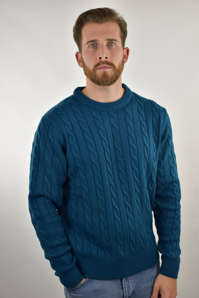 Humble Pioneer - Men's Ink Cable Wool Crew Neck