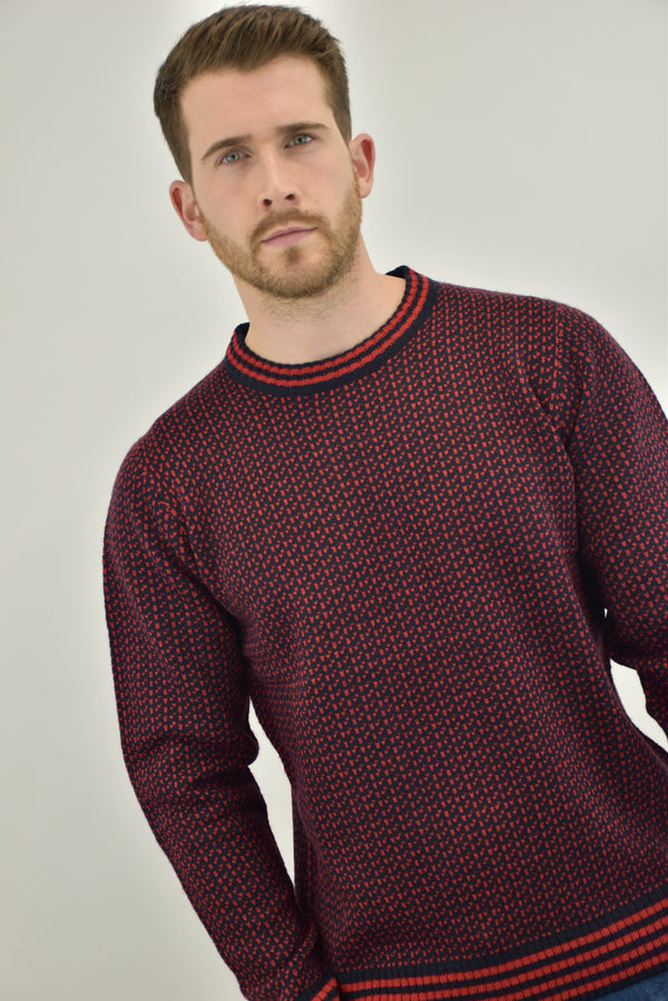 Humble Pioneer - Men's Red Norwegian Jumper